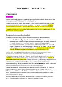 Antropologia come educazione (T. Ingold) riassunto