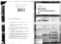 POPPER, Karl. Lógica das Ciências Sociais