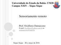 Introdução ao Sensoriamento Remoto: O Primeiro Sensor e a História do Sensoriamento Remoto
