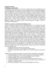 riassunto libro "L'intelligenza" di Cornoldi