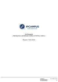 Paniere da compilare di Psicologia Generale e dell'attività Fisica (prof.Vitale) 11/2020 | eCampus