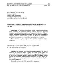 system bezpieczenstwa narodowego