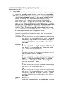 DESENVOLVIMENTO SUSTENTÁVEL Questionario i