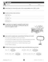 3º Primaria Unidad de repaso SAVIA Matemáticas - Docsity