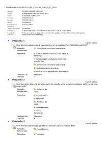 Atividade Tele Aula - Planejamento Estratégico de TI | Exercícios ...