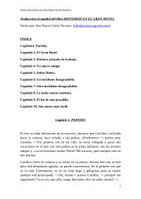 Traducción al español del Libro en francés Mystères au Grand Hôtel