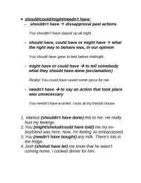 English grammar - past modal verbs, third conditional, mixed ...
