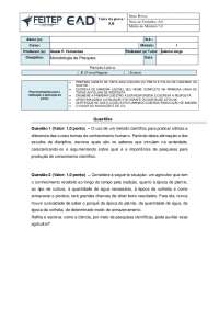PROVA METODOLOGIA DA PESQUISA