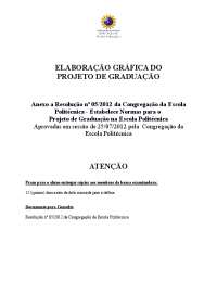 Regulamento para Projetos de Graduação na Escola Politécnica da UFRJ