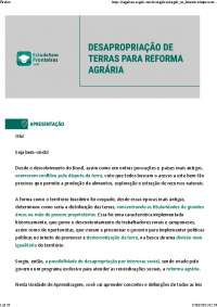 Desapropriação de Terra para Reforma Agraria