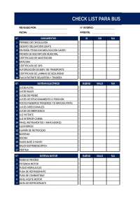 CHECK LIST - REVISIÓN DEL BUS