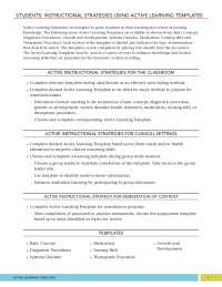 Students: Instructional Strategies Using Active Learning Templates