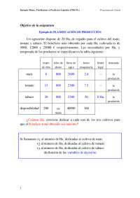 Programación Lineal: Ejemplos de Minas, Fertilizantes y Productos Líquidos