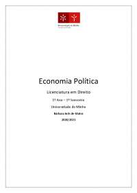 Economia política - Resumos do primeiro teste