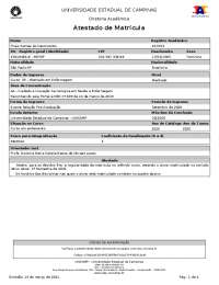 Atestado de Matricula