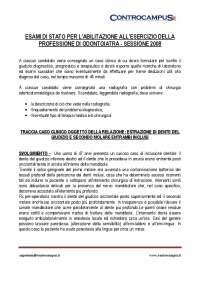 L'esame di stato odontoiatria sample questions