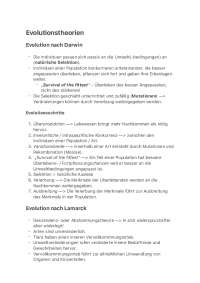 Evolutionstheorien und Belege