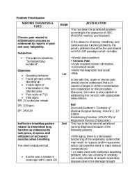 Problem Prioritization and Justification