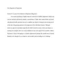 The Subjectivity of Depression Diagnosis in Psychiatry