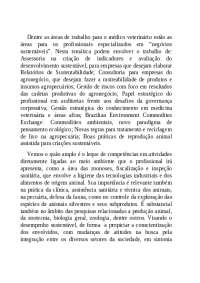 Áreas de Trabalho Sustentáveis para Veterinários: Zoonoses, Agropecuária, Governança e Bio