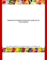 Principales causas de las alteraciones en los alimentos - Docsity