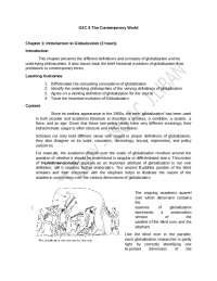 Introduction to Globalization (Contemporary World)