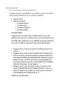 LEGAMI CHIMICI PRIMARI E SECONDARI - Docsity