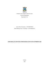 Exploração do Solo por Sondagens Sub-Superficiais: Métodos e Procedimentos - Prof. Resende