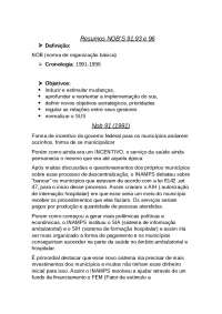 Resumo da NOB 91, 93 e 96: Transformando a Gestão da Saúde no Brasil