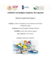 cuadro comparativo de los sistemas predeterminados