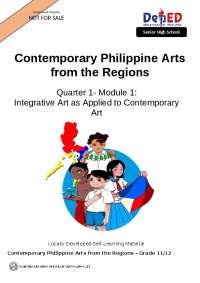 CONTEMPORARY ARTS FROM THE REGIONS WEEK 1 - Docsity