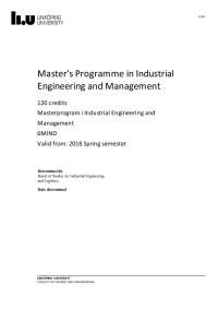 Syllabus of industry