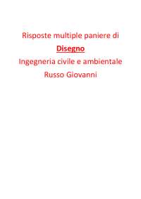 risposte multiple paniere di disegno ecampus ingegneria civile ed ambientale prof russo giovanni