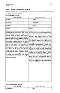 Non material and material culture