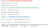 SCHEMA SUL CALCOLO DELLE PERCENTUALI