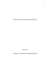A Reflection on 5 Dimensions of Multicultural Education