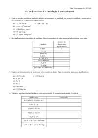 Lista de exercício e