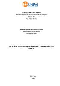 Política de seleção e aquisição de coleções em bibliotecas comunitárias infantis