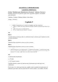 Estadística Descriptiva del capitulo 5 de Anderson