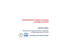 Classificazione sezioni di acciaio e metodi di analisi - Prof. Calabrese