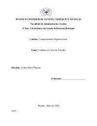 Gestao de Conflitos no Local de Trabalho