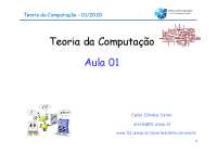 Teoria da Computação: Introdução à Computabilidade e Máquinas Universais