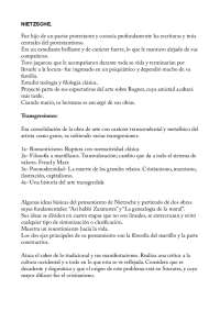 PENSAMIENTO ESTÉTICO DE NIETZSCHE