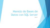 Manejo de Bases de Datos con SQL Server - Docsity