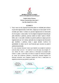Exercício sobre Gestão de Processos