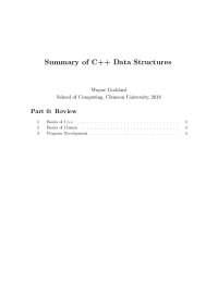 Summary of C++ Data Structures Cheat Sheet - Docsity