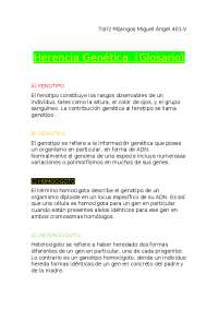 Glosario de Herencia Genética: Fenotipo, Genotipo, Alelos, Dominante y Recesivo