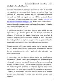 Acerca de teoria de informação