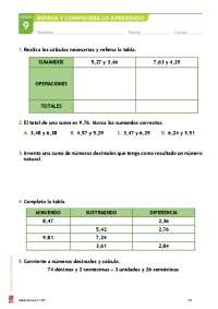 Repaso matemáticas tema 9 SM 3º primaria - Docsity