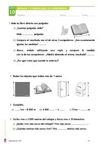 Repaso Matemáticas tema 10 SM 3º primaria - Docsity
